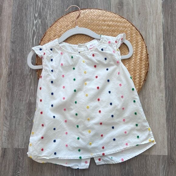 Hanna Andersson Other - Hanna Andersson rainbow Pom Pom ruffled‎ blouse